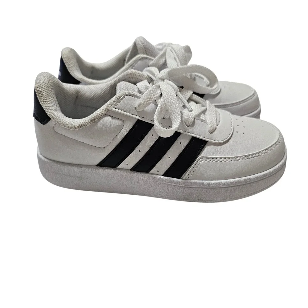 Adidas Breaknet 2.0 Kids Shoes White Black HP8956 Size 13K Low Top Sneakers